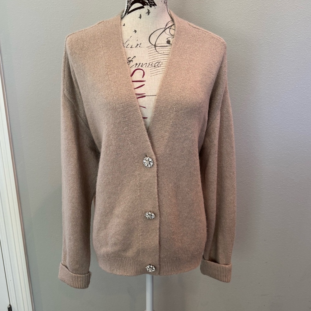 Ann Taylor Elegant Beige Cardigan Sweater